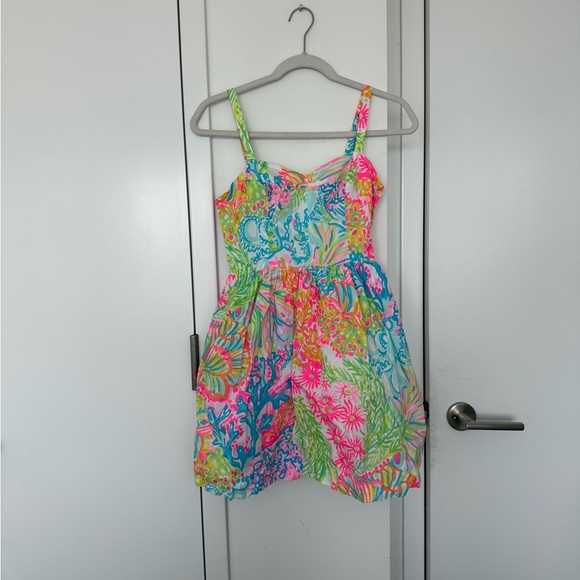 Lilly Pulitzer Lovers Coral Dress With Pockets Size 0 - Picture 1 of 5